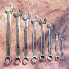 8 Pc Craftsman USA, 12 Pt Combination Wrenches 1/4, 3/8, 5/8, 9/16, 3/4, 11/16+