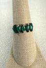 Vintage 950 Sterling Silver Emerald Ring Size 8