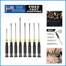 8-Piece Mini Precision Screwdriver Set with Cushion-Grip Handles for Electronics