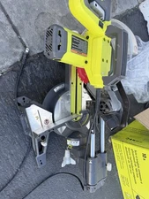 RYOBI Sliding Miter Saw 10-Amp. Corded LED Light Electric Brake D-handle (R57-E3