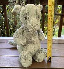 Jellycat Medium Bashful Dragon Sage Green Plush Stuffed Animal BAS3DGN 14"Used