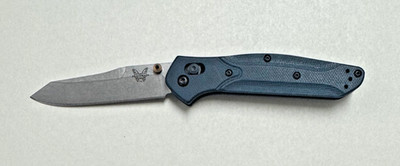 Benchmade 940-04 Osborne M390 Reverse Tanto Blade Blue Denim Micarta Handle