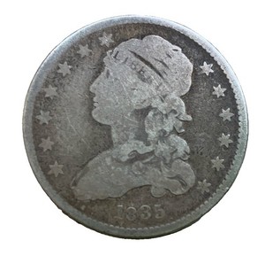 1835 CAPPED BUST QUARTER