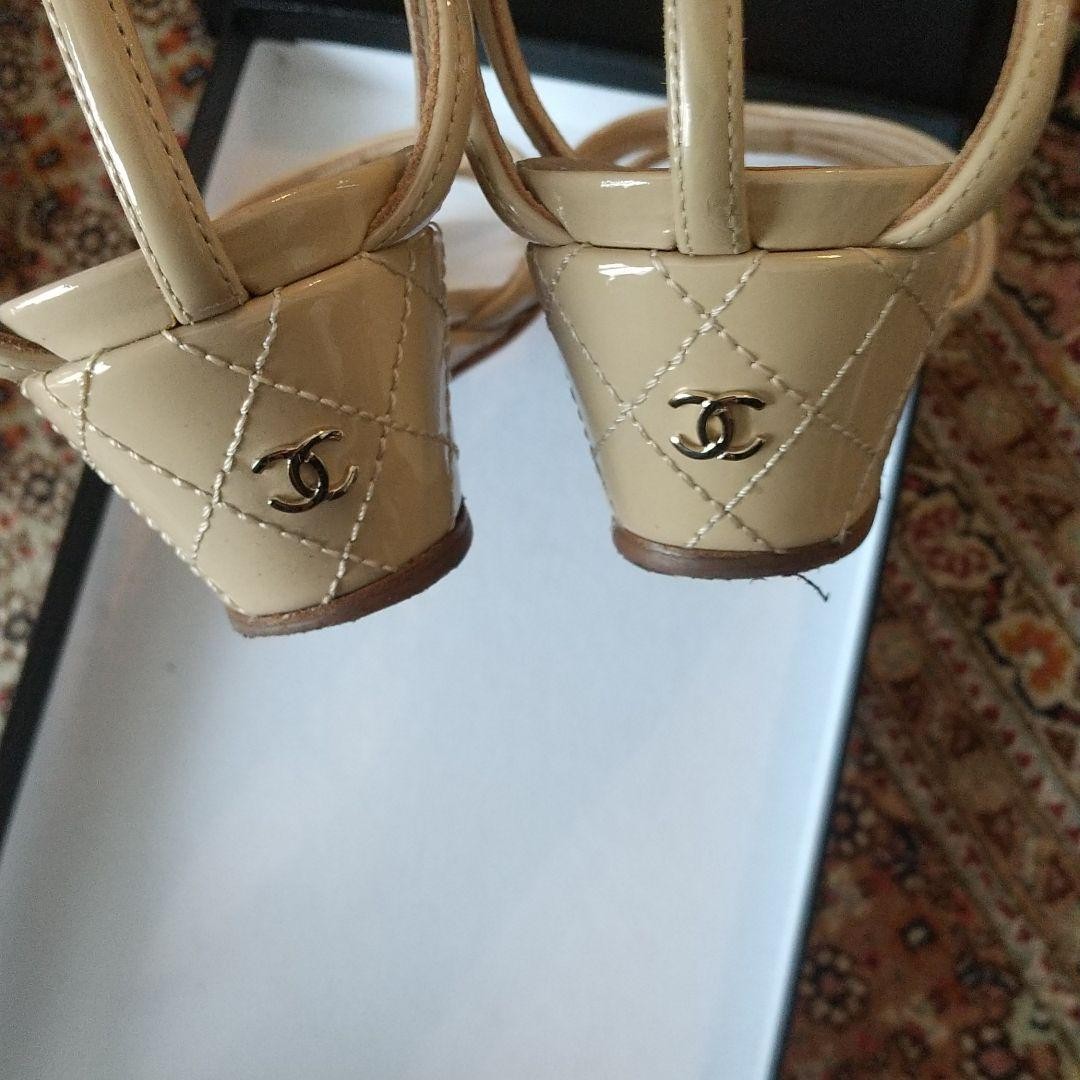 Chanel Sandals Shoes Beige Size 38 US About 8 For Women thumbnail 4