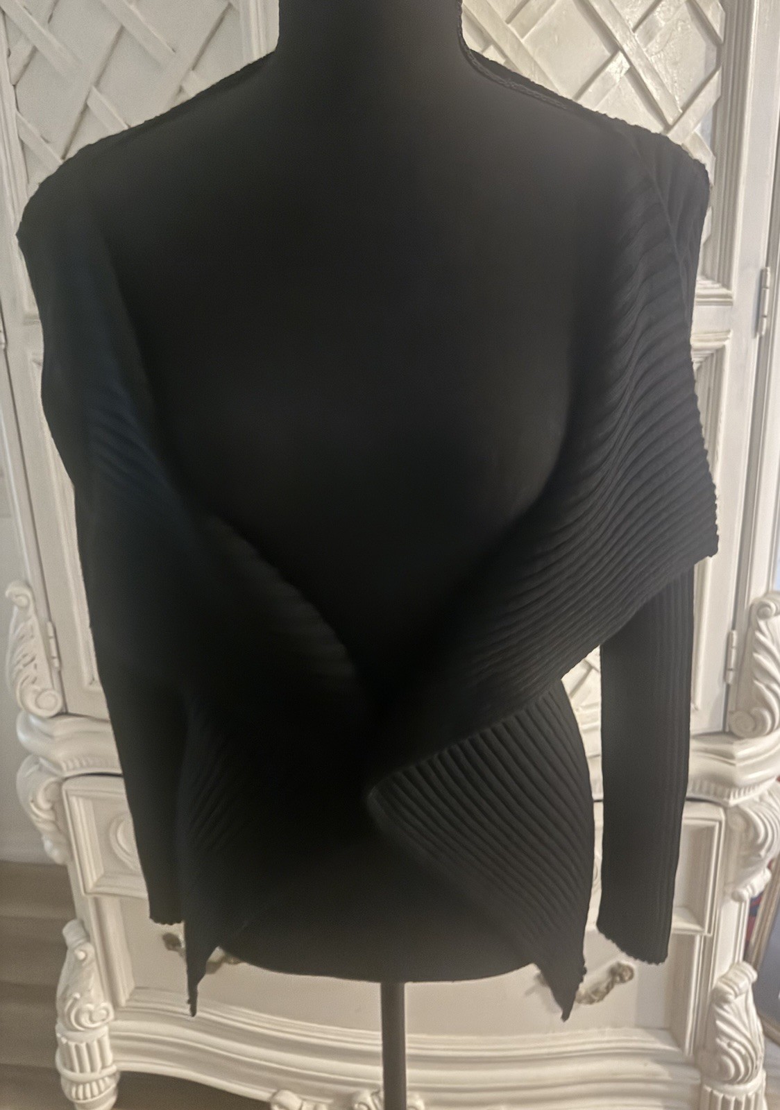 Roberto Cavalli knit Woman sweater Wool italian cardigan black Size 1 /Xs image 9