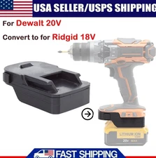 Battery Adapter For Dewalt 20V Max Li-ion Battery to for Ridgid 18V Cordles Tool