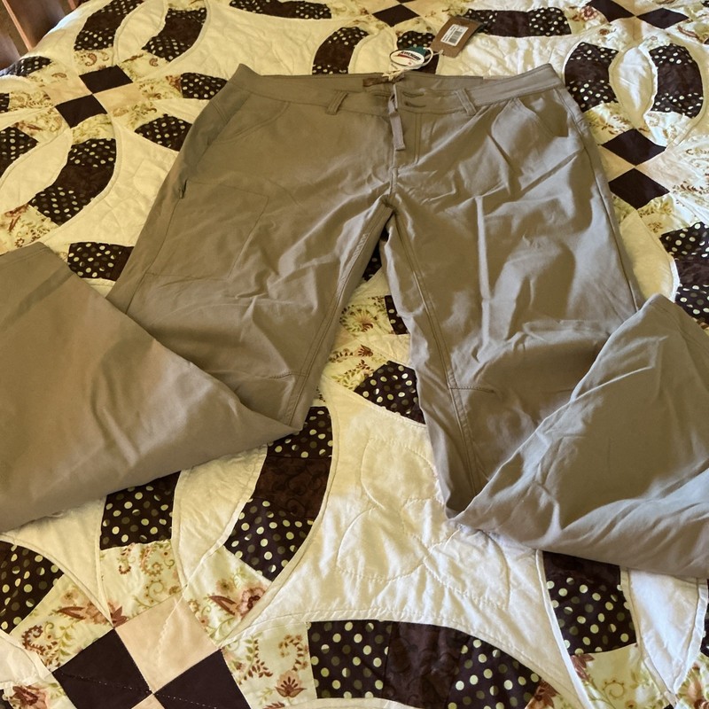 NEW Prana Halle Zion Roll-Up Hiking Nylon Pants Khaki Womens Size 16 Outdoor NWT