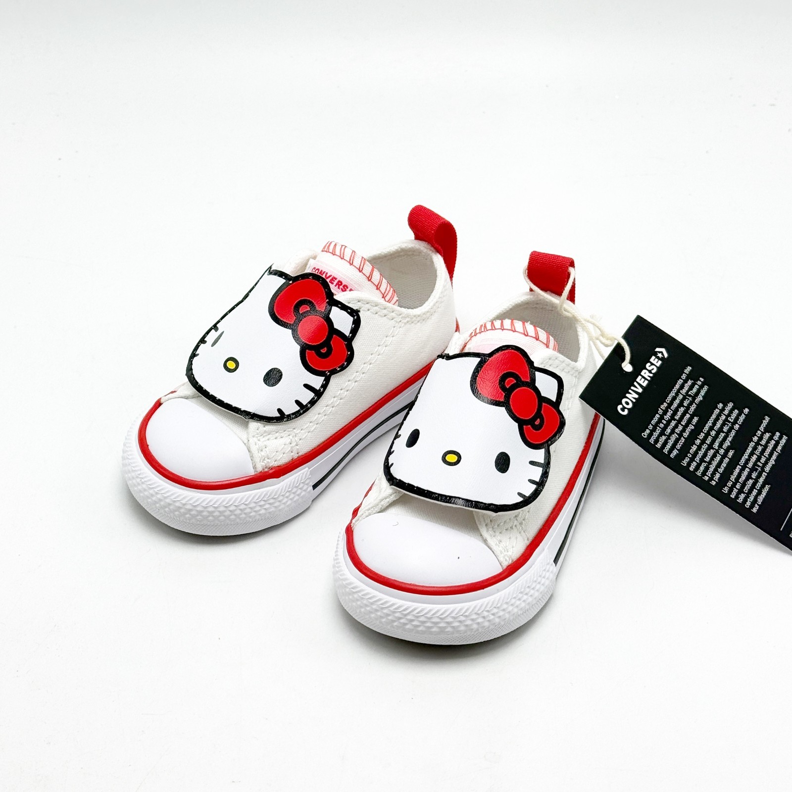 *NEW* Infant Chuck Taylor All Star X Hello Kitty Easy On Strap WHITE (A17704F)👍