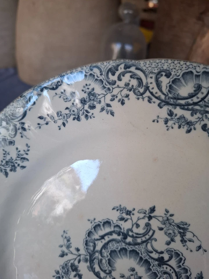 Ancienne Assiette / petit plat de présentation mouvementée  bourgeois  26 cm - Photo 4/4