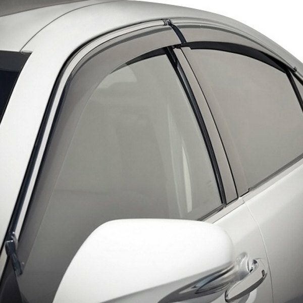 Wellvisors Side Window Deflectors for Lexus Es350 0712 With Chrome