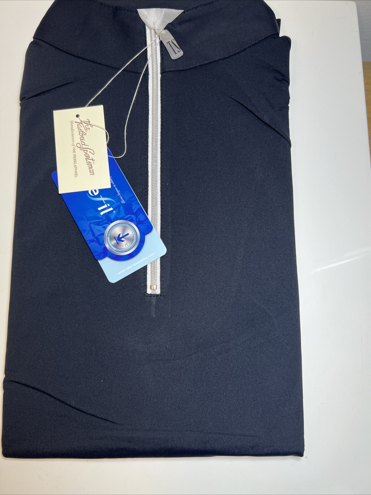 The Tailored Sportsman Icefil Ling Sleeve Riding Shirt Black/Silver Medium