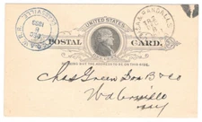 NY Ontario & W Ry Deansville Station Agt - NY Railroad (RR, RPO) 1893