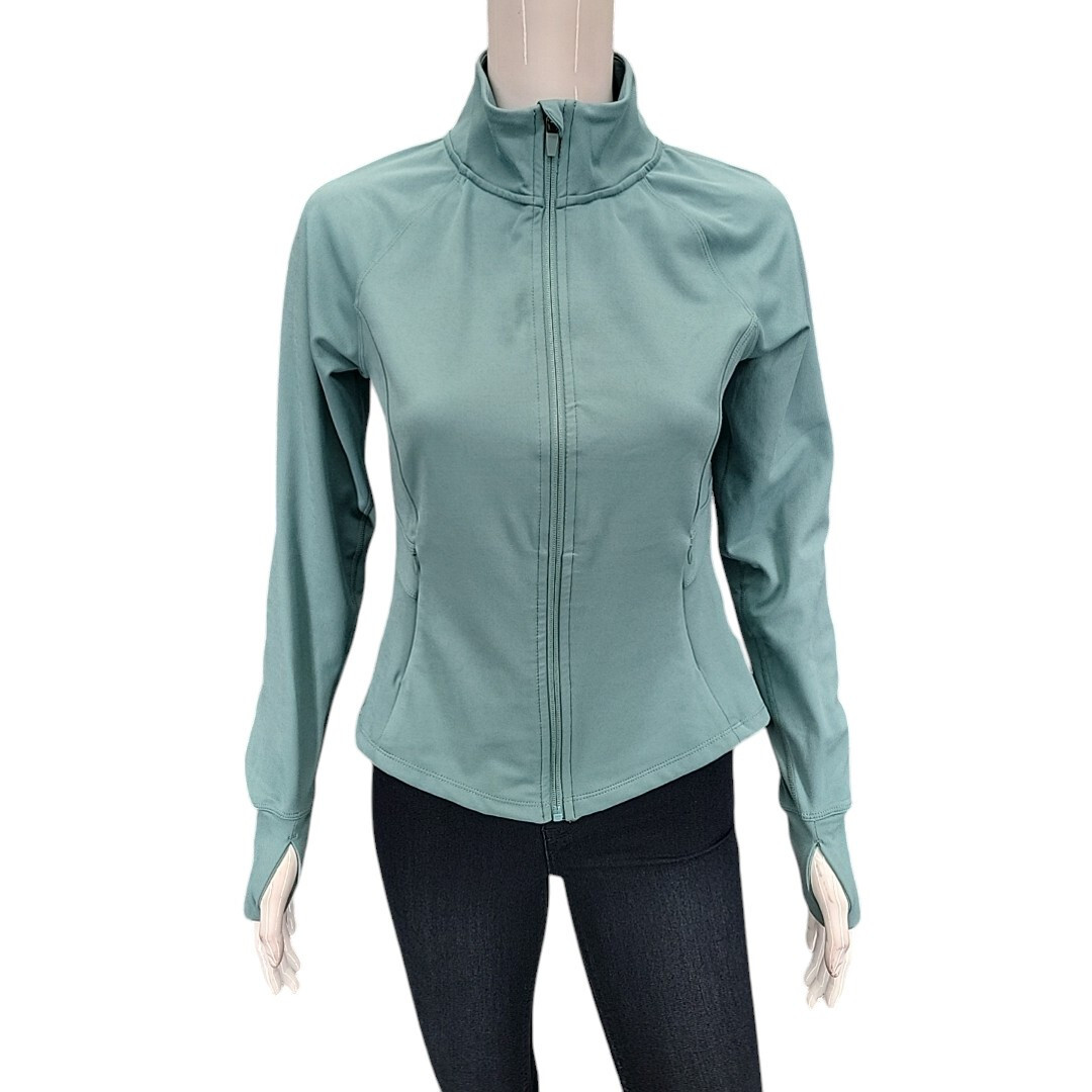 Jockey Ladies Full Zip Active Yoga Jacket w Zip Pockets X-Small Size Arctic Top