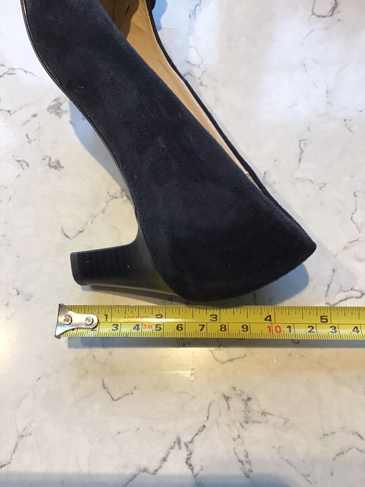 Gabor Navy Suede Ladies Shoes,size 5, Pretty Shoe With Bow Detail On