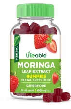 Lifeable Moringa Gummies for Adults | 4000mg Moringa Extract | Great Tasting ...