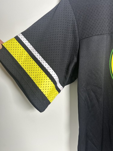 University of Oregon Ducks Women's Lace-Up Fashion Jersey in Black and Green, XL - Picture 7 of 10