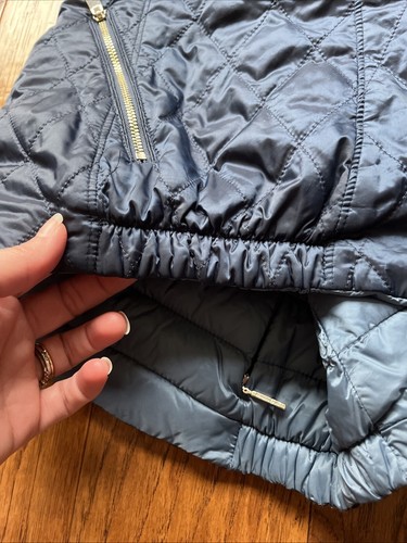 Massimo Dutti Women’s Reversible Quilted Puffer Vest XS Dark/medium Blue EUC - Picture 12 of 19