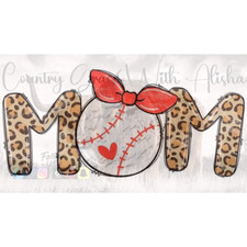 Sublimation Print Mom Baseball Ready to Press Heat Transfer
