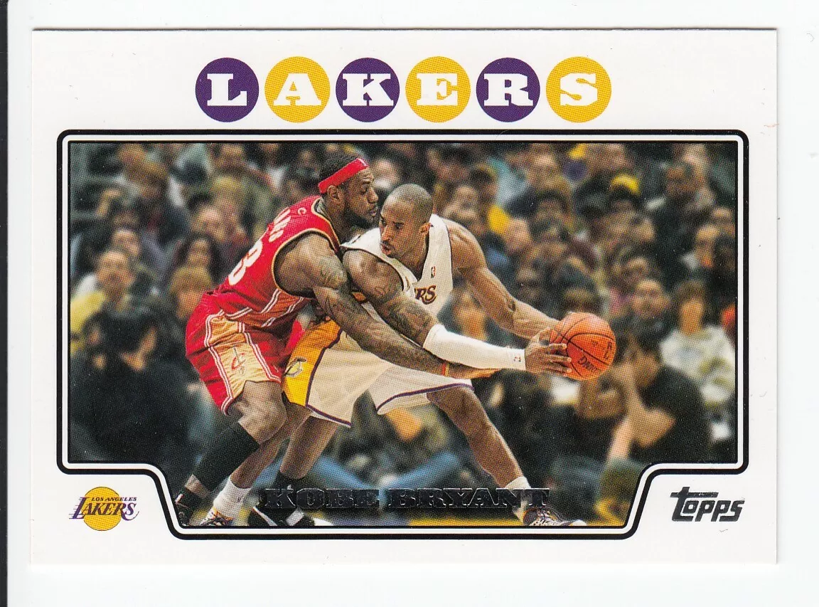 2008 09 TOPPS #24 KOBE BRYANT LEBRON JAMES LAKERS VERY SHARP CARD