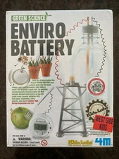 4M Kidz Labs Green Science Enviro Battery Science Kit, Ages 8+, NEW, Item 3644