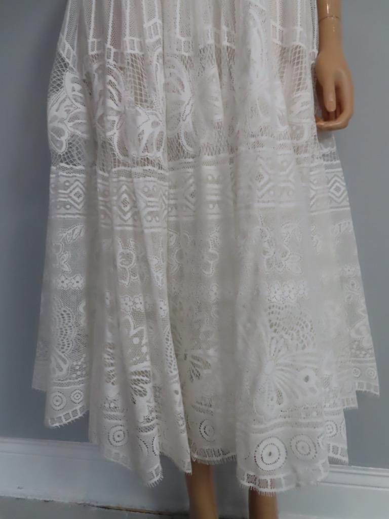 Christian Dior Off-White Floral Lace Midi Skirt F 34-36/US 2-4 | eBay