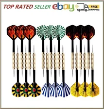 Professional Steel Tip Darts Set - 18 Metal Darts for Dartboard