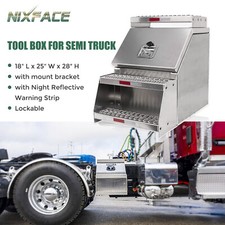 Tool Box For Semi Truck W Saddle Step Open Wide Design Side Mount Lockable New