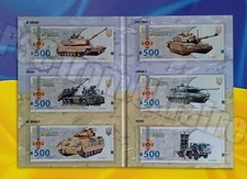 Ukraine 6 banknotes Weapons of Victory (issue No. 3 )  500 UAH 2023 in album UNC