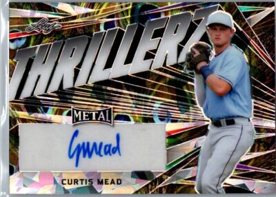 2022 Leaf Metal #TH-CM1 Curtis Mead Thrillerz Auto Proof 1/1 Peacock Crystal