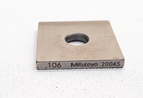 Mitutoyo 614204-531 Gage Block .106" Square Steel ASME Grade 0 20045