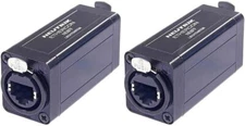 (2 Pack) Neutrik NE8FF Cat 5 Feed Through Coupler RJ45/Ethercon Plug Coupler