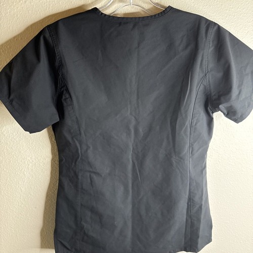 Carhartt Force V Neck Scrub Black Top Womens Size Large XS Modern Fit - Picture 10 of 11