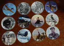 6th  Print  Set 5  Cent  AAFES   Pogs  2005 printing Extra Fine