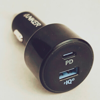 Anker PowerDrive Speed+ 2 USB-C Car Charger - tested, working!