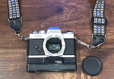 YASHICA FR II 35mm SLR CAMERA BODY w/ Winder - Untested