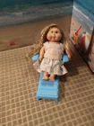 Vintage Signed Mini Cabbage Patch Kids Doll 8" With Blonde Hair