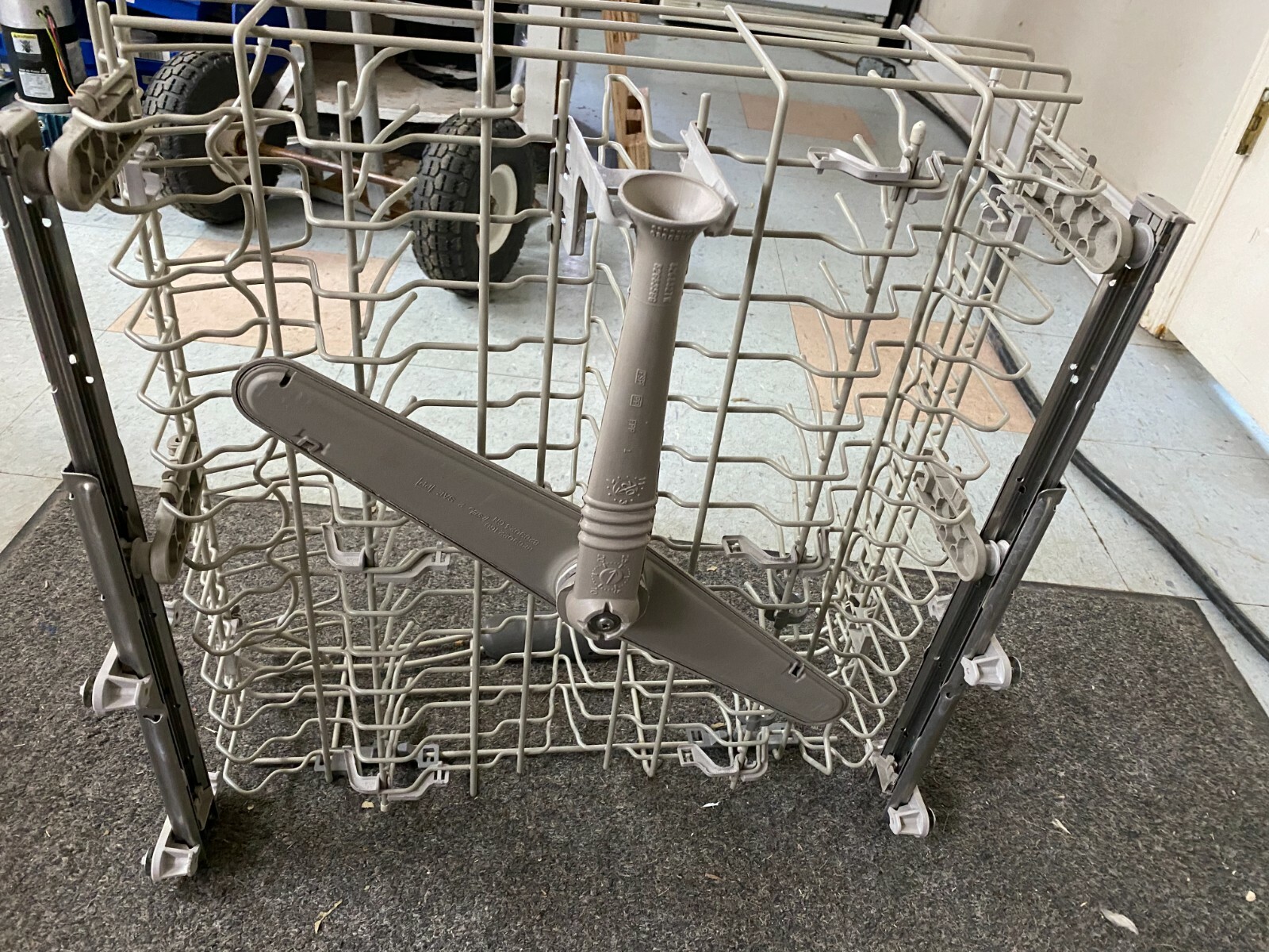 KitchenAid Upper Dishwasher Rack Assembly 8193944 (w/spray arm and slid