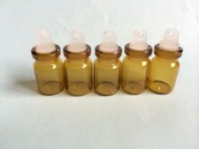 1ml 30pcs Brown Empty Sample Glass Bottles with Plastic Lid Bottle