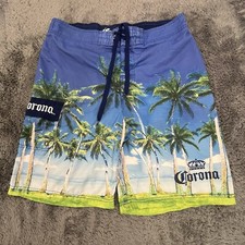 Corona Extra Swim Trunks Board Shorts Mens 34 Palms Beach Paradise Mesh Lined