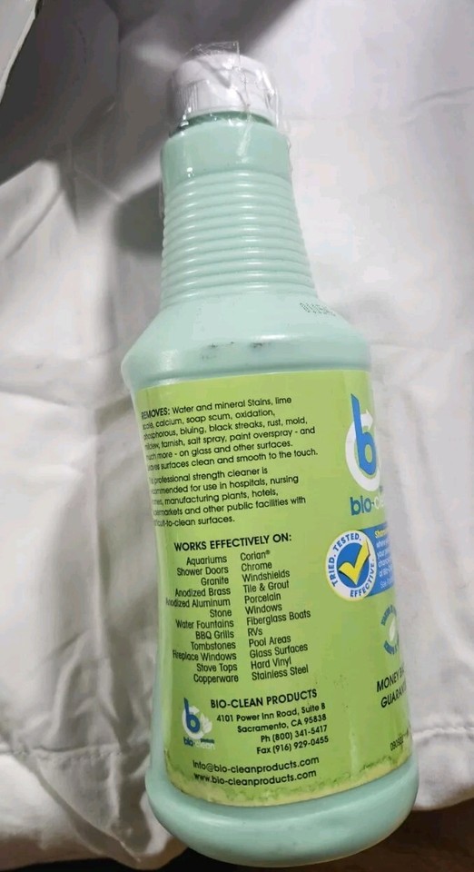 Bioclean Hard Water Stain Remover 20.3 oz (Cap Has Tape on It) eBay