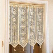 1Pz Tende per Porta con Nappa per Porte Pizzo Cavo Divisorio Tenda Decorazione