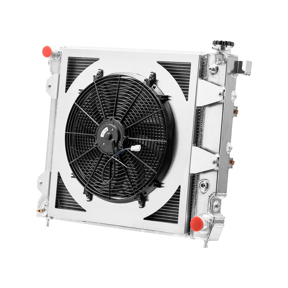 3 Row Radiator+Shroud Fan Relay For 97-00 1998 Dodge Dakota Durango 5.2L 5.9L V8 Foto 2 de 4