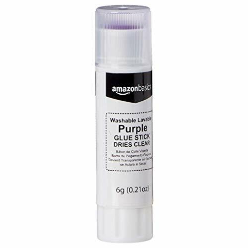 AmazonBasics Purple Washable School Glue Sticks, Dries Clear, 0.21 oz Stick, #86  eBay
