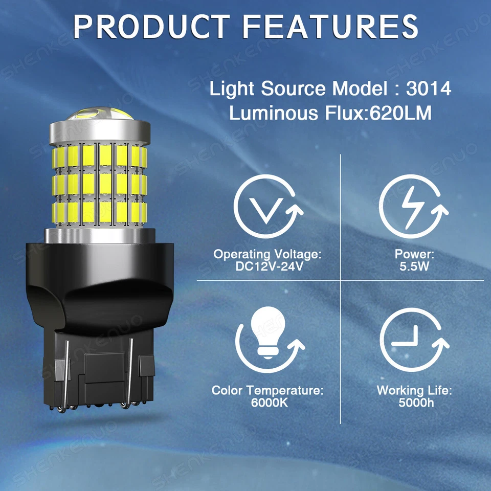 For Vauxhall Mokka 12-19 LED XENON BRIGHT WHITE DAYTIME RUNNING LIGHT DRL BULBs - Image 3 of 4