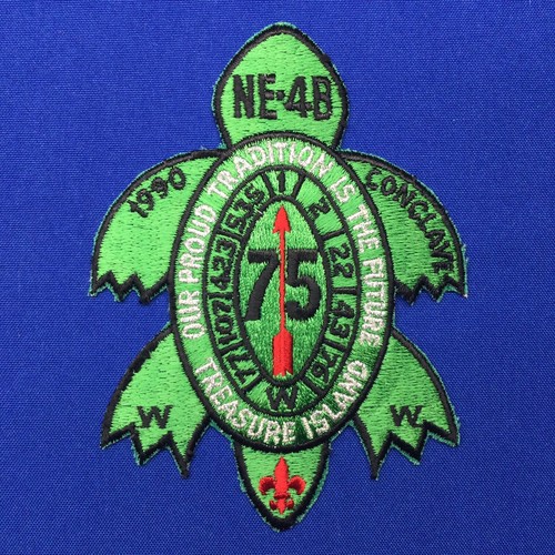 Boy Scout 1990 NE-4B Conclave Order Of The Arrow Patch Treasure Island ...