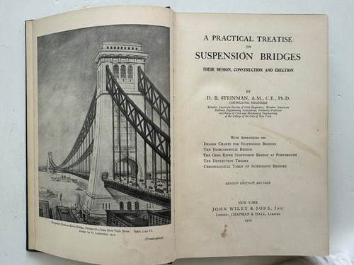 A Practical Treatise on Suspension Bridges: Their Design 2nd Edition HARDCOVER - Picture 6 of 15