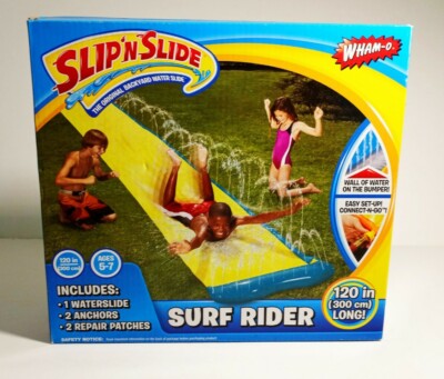 Wham-O Slip 'N Slide Surf Rider Wall of Water Sliding Lane Water Slide 120 in. 