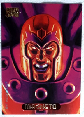 1994 Marvel Masterpiece Card 70 MAGNETO.  Gratis neuer Toplader.