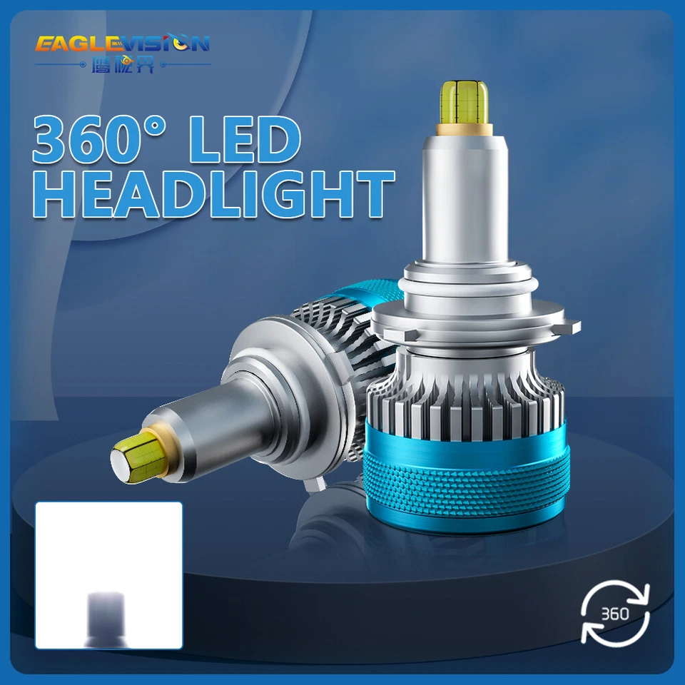 360° 6-Side H11 H1 H7 9005 9006 9012 LED Headlight Light Bulb Hi/Lo Beam 32000Lm - Image 2 of 4