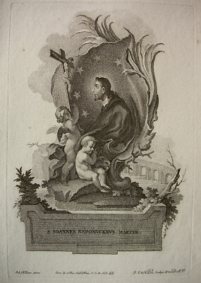 J. E. HOLZER ''JOHANNES VON NEPOMUK / POMUK'' J. E. NILSON, S. 33 i (ii), ~1770
